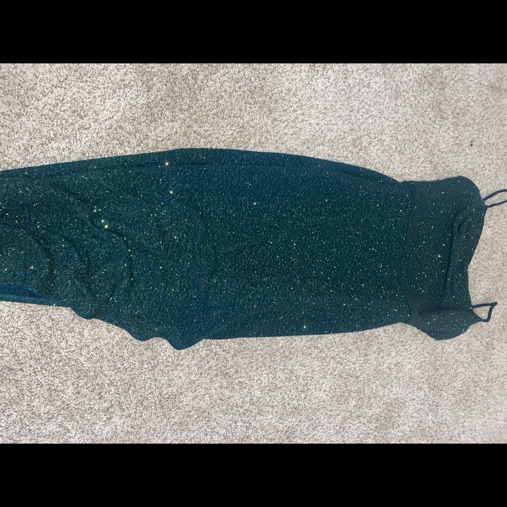 Prom dress medium dark green
